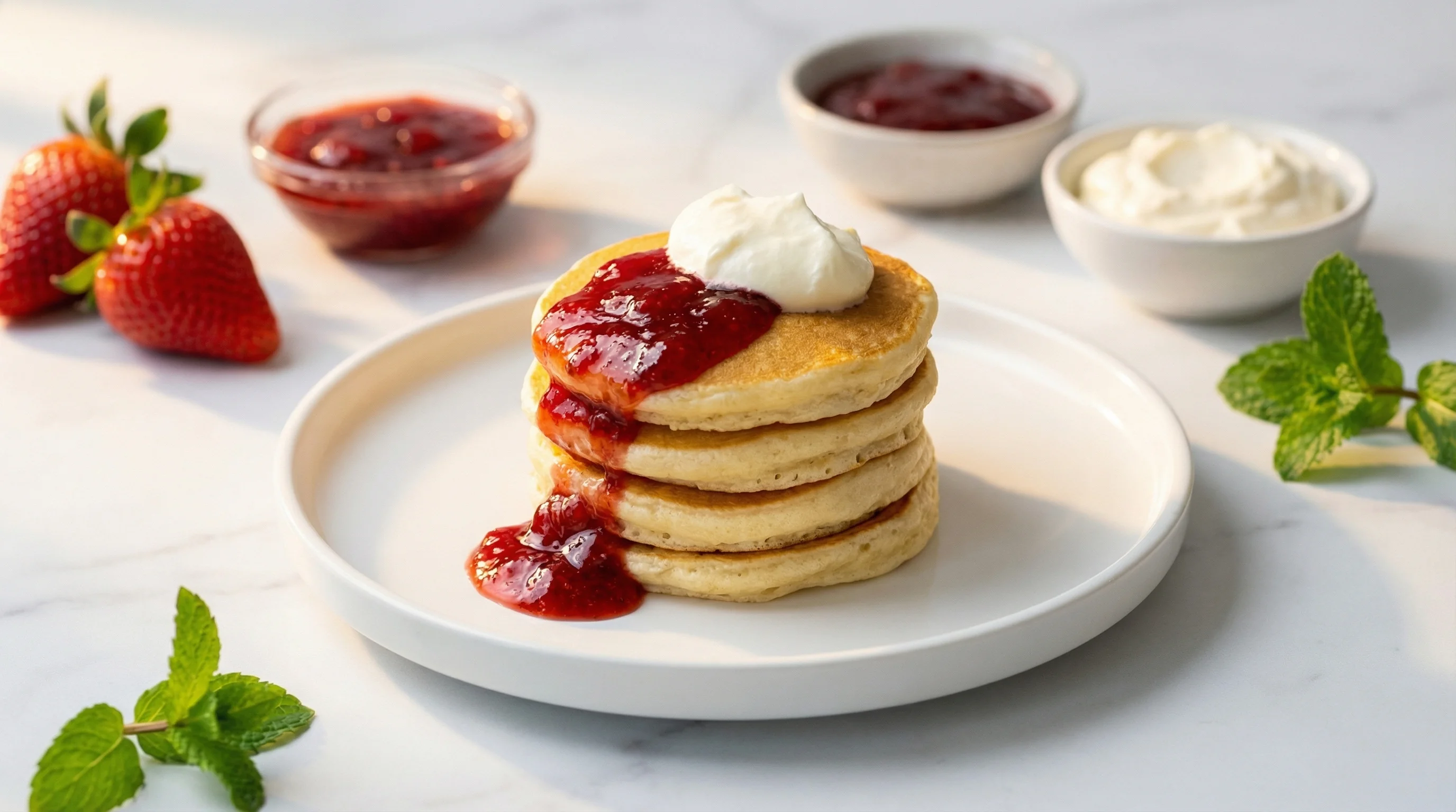 Fluffy Low FODMAP Pikelets with Strawberry Cream - Low FODMAP Recipe