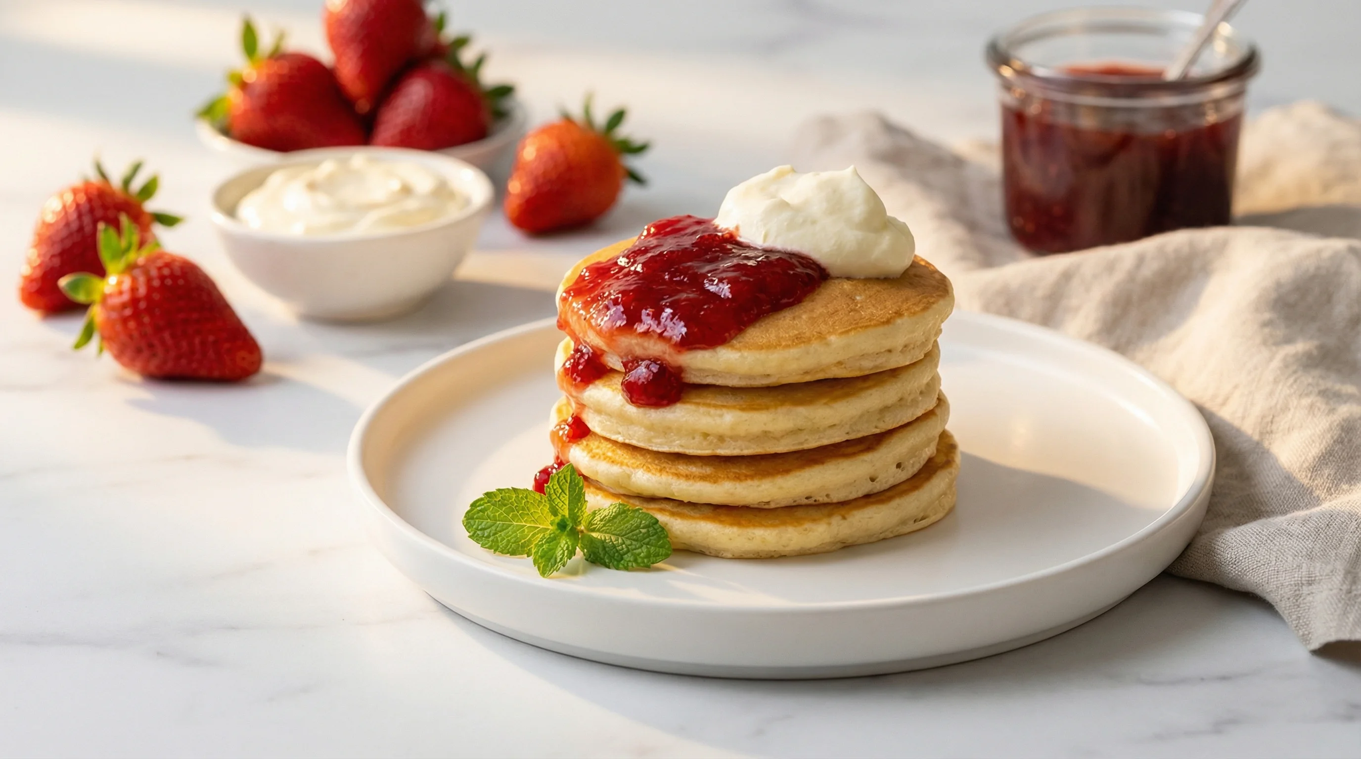 Fluffy Low FODMAP Pikelets with Strawberry Cream - Low FODMAP Recipe