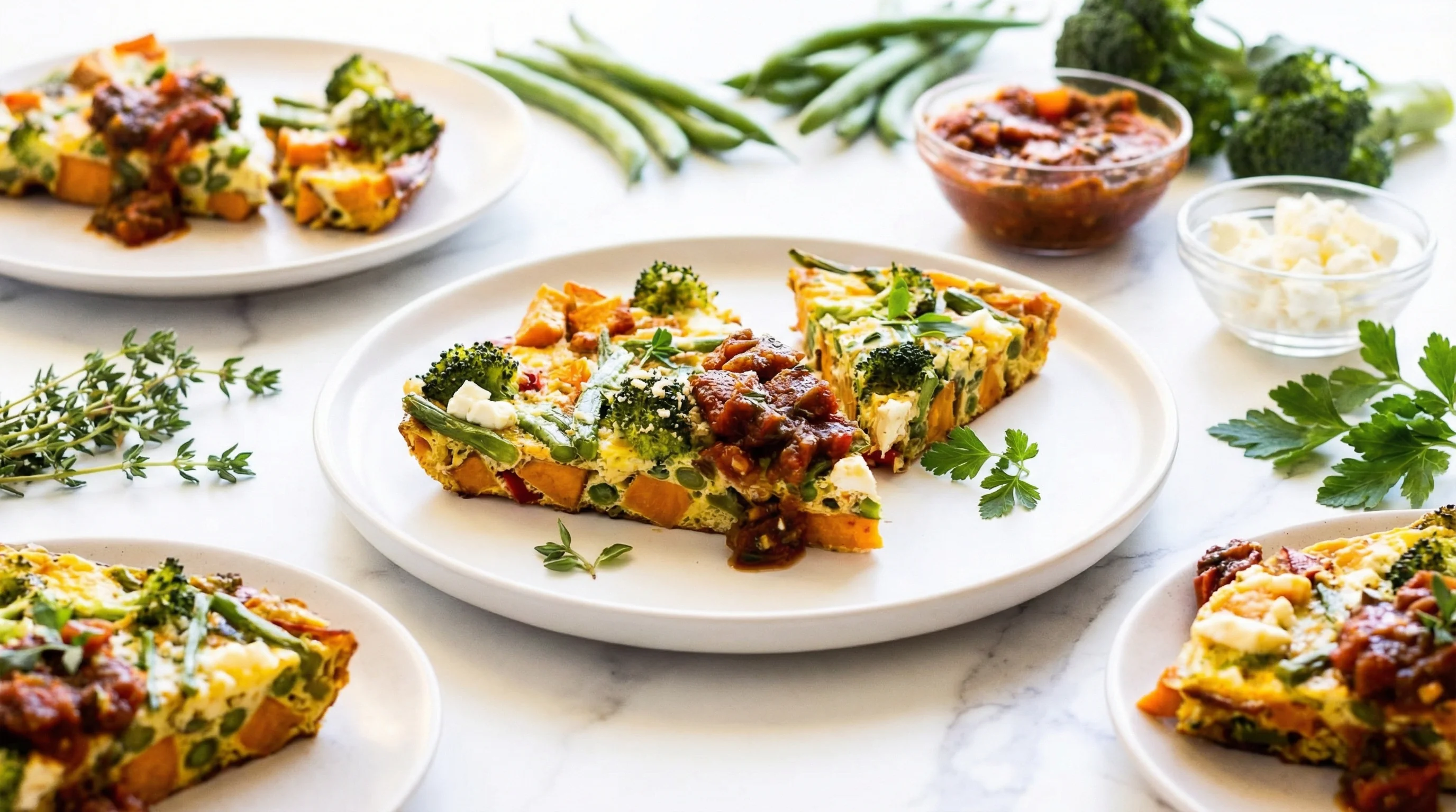 Low FODMAP Roasted Vegetable Frittata with Green Beans - Low FODMAP Recipe